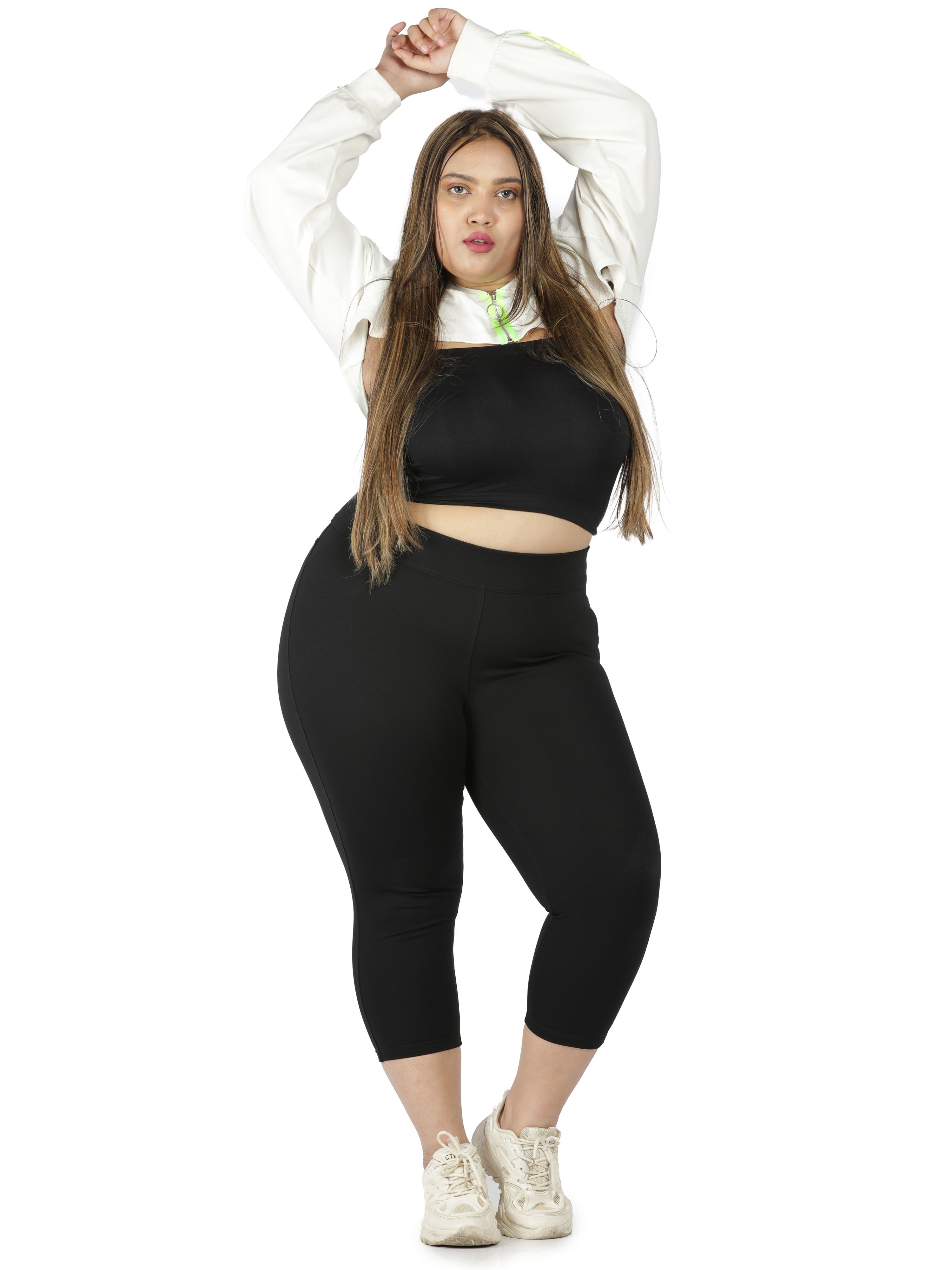 Plus size nylon capris deals